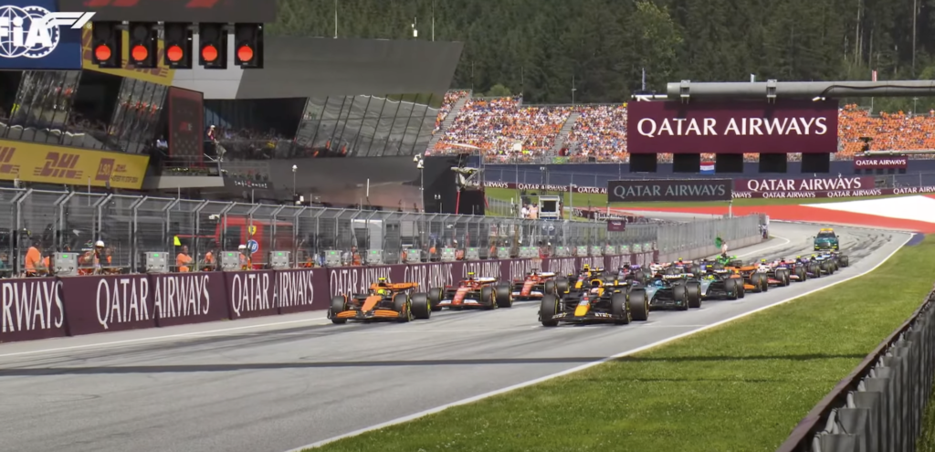 Largada do GP da Áustria