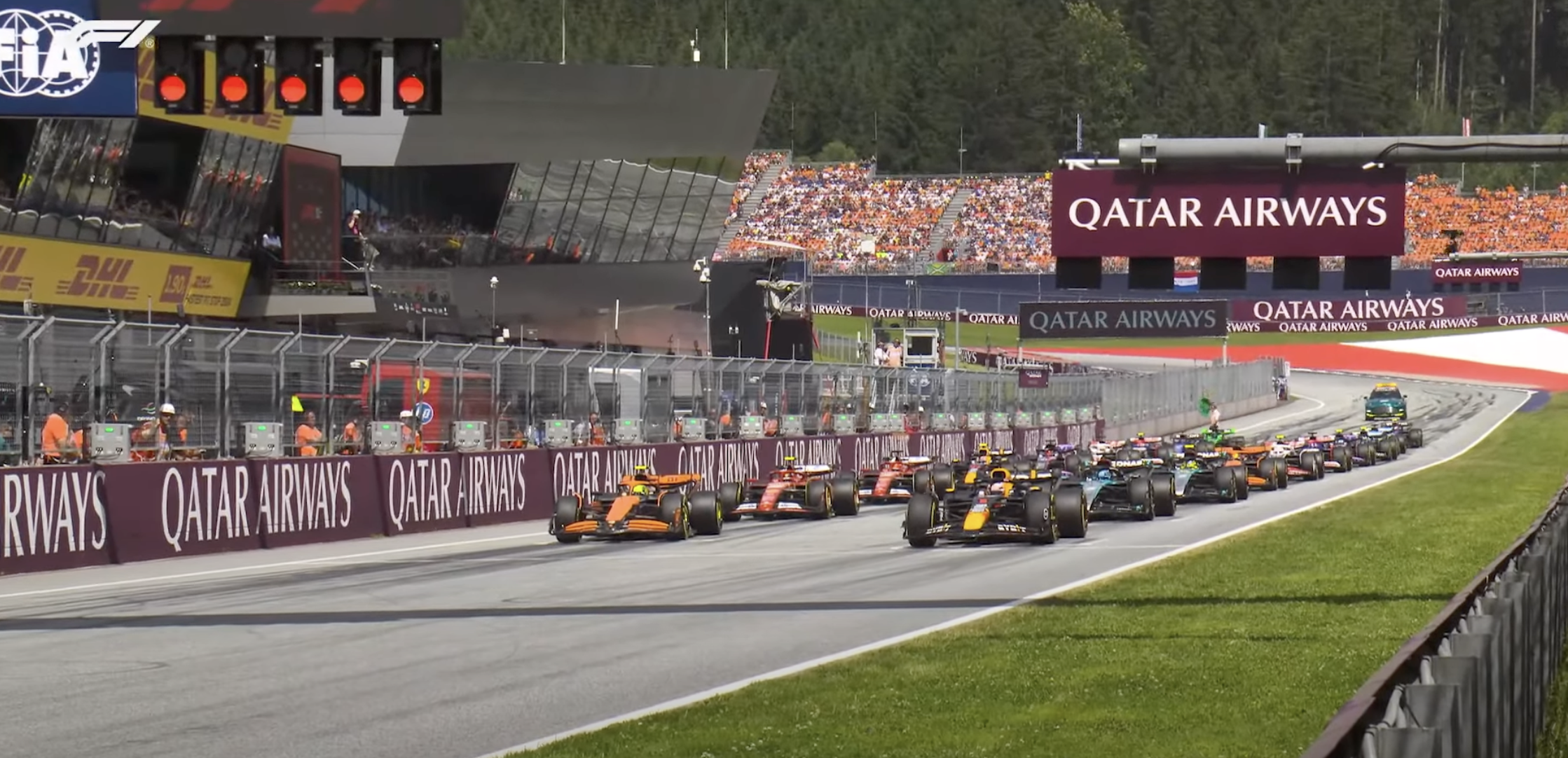 Largada do GP da Áustria